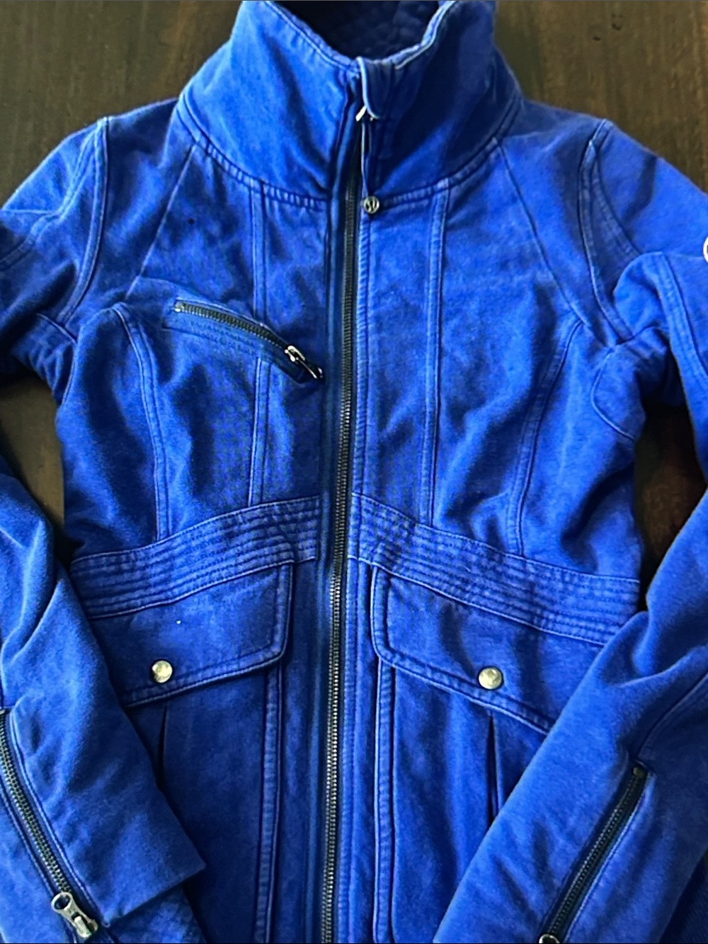 Lulu Blue Zip-Front Jacket